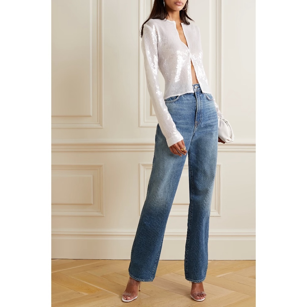 GRLFRND The Sara Super High Rise Slim Straight Premium Denim Jeans 26